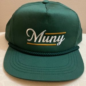 Criquet Green "Muny" Snapback Hat - Stylish, Perfect Condition with Rope Detail